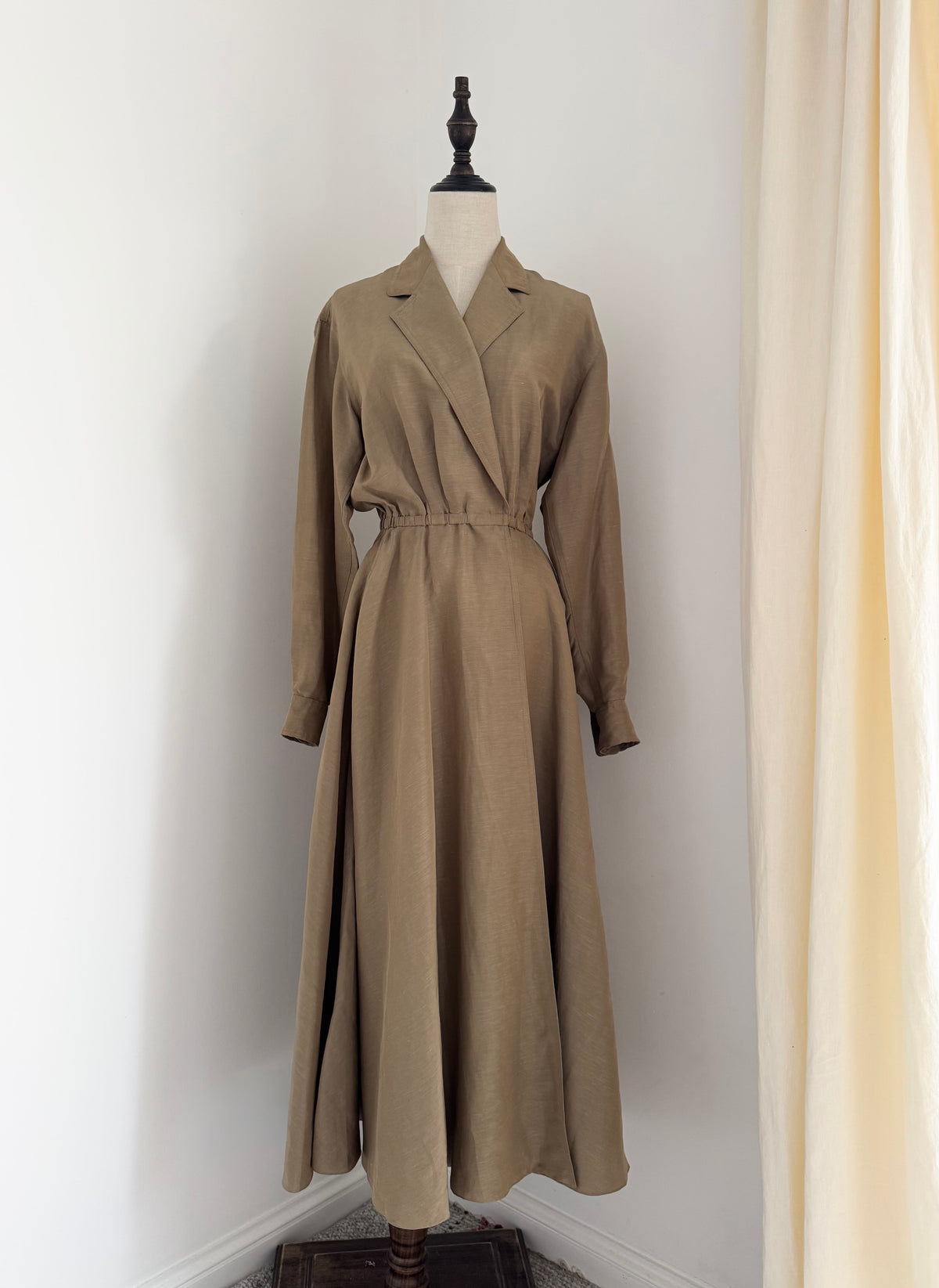 1992 Donna Karan Resort Linen & Silk Dress