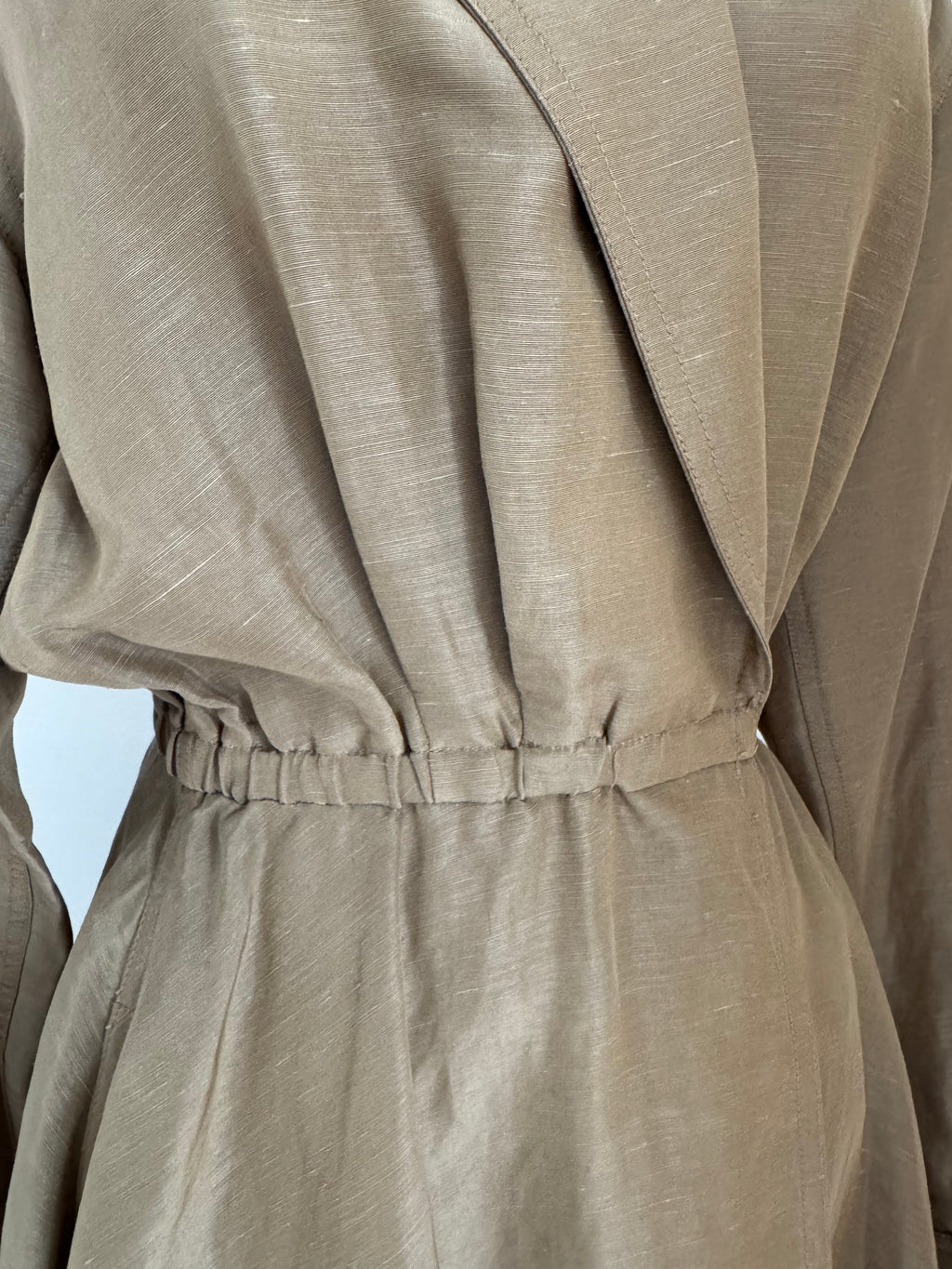 1992 Donna Karan Resort Linen & Silk Dress