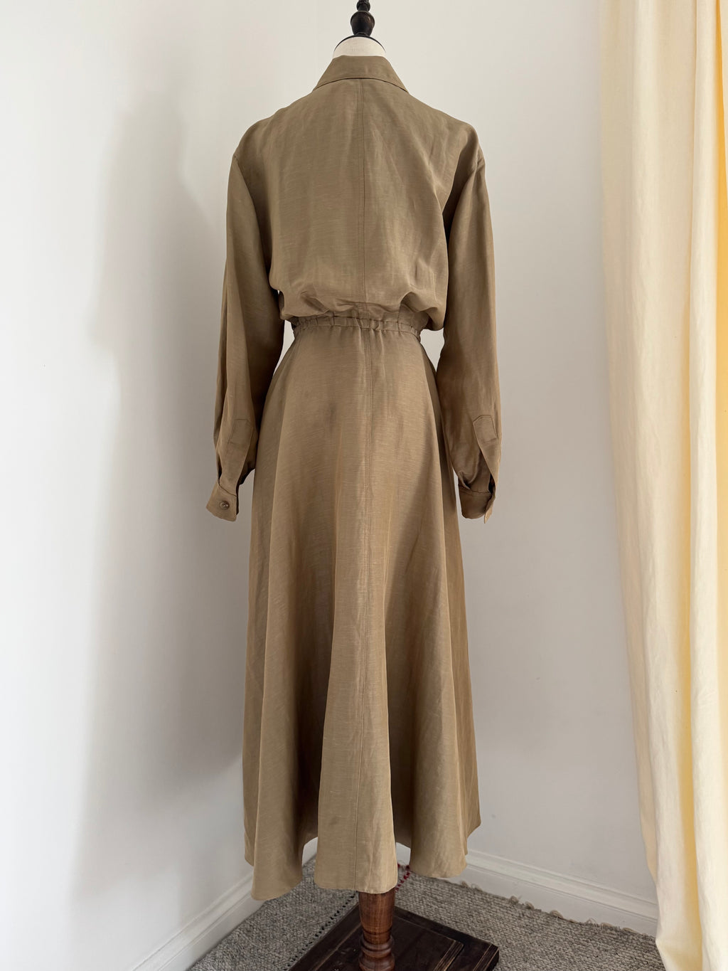 1992 Donna Karan Resort Linen & Silk Dress