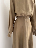 1992 Donna Karan Resort Linen & Silk Dress
