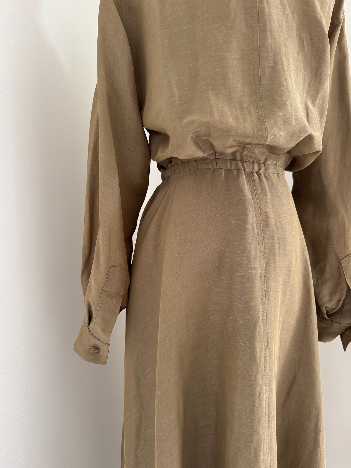 1992 Donna Karan Resort Linen & Silk Dress