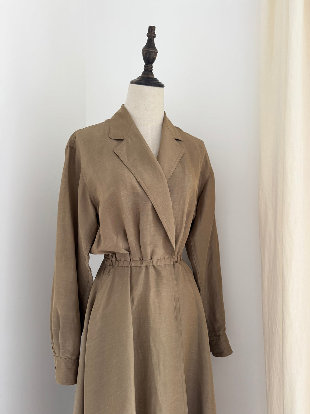 1992 Donna Karan Resort Linen & Silk Dress