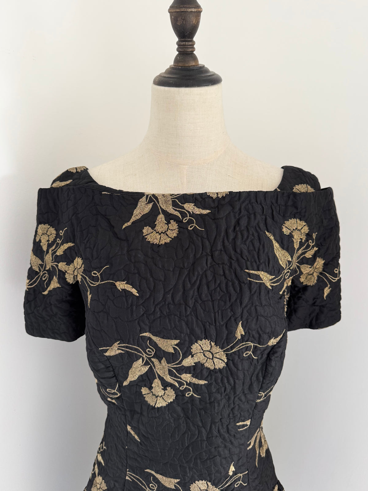 Bruce Oldfield Wool and Silk Matelassé Dress