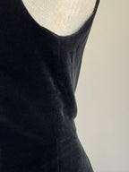 Thierry Mugler Black Cotton Velvet Sculpted Top