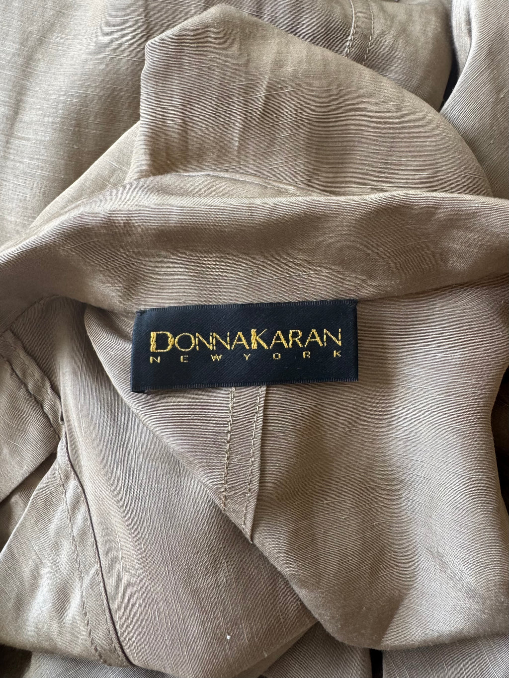 1992 Donna Karan Resort Linen & Silk Dress