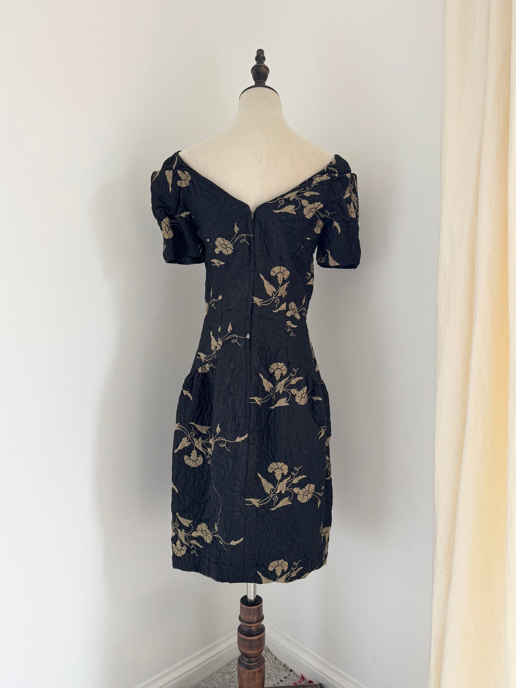 Bruce Oldfield Wool and Silk Matelassé Dress
