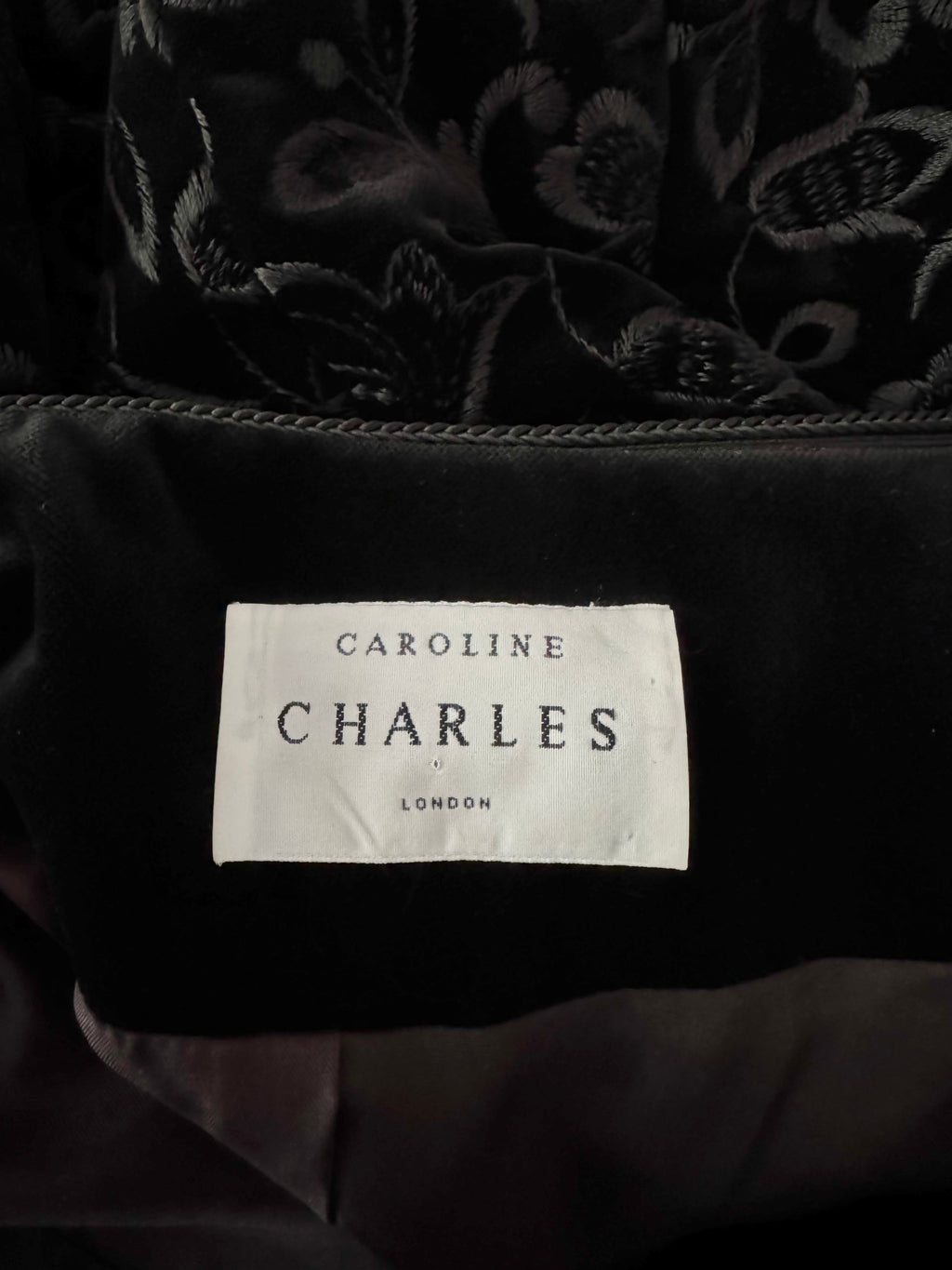 1989 Caroline Charles Documented Velvet Evening Jacket