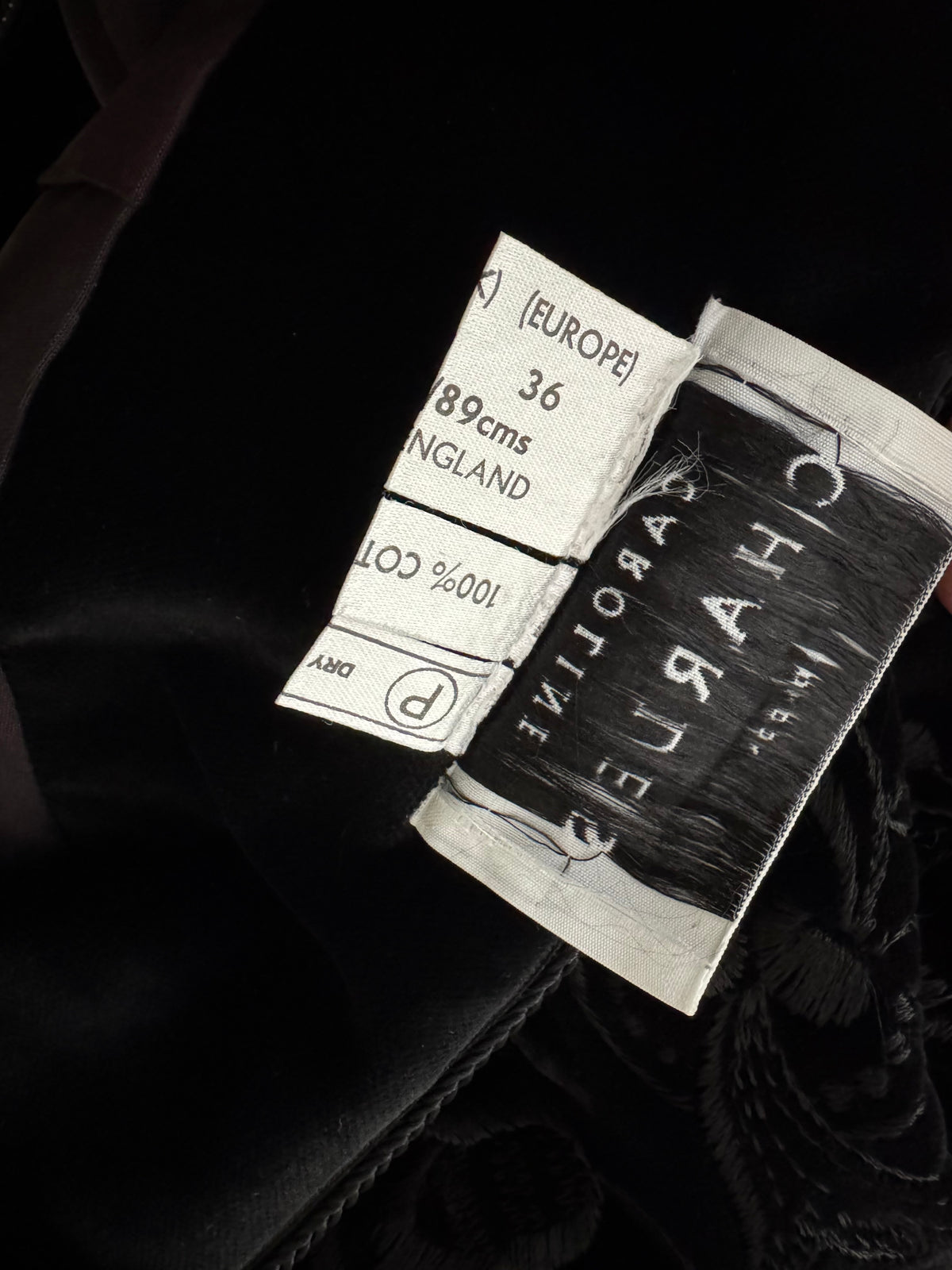 1989 Caroline Charles Documented Velvet Evening Jacket