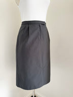 Miu Miu Grey Cotton-Blend Pencil Skirt