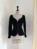 1989 Caroline Charles Documented Velvet Evening Jacket