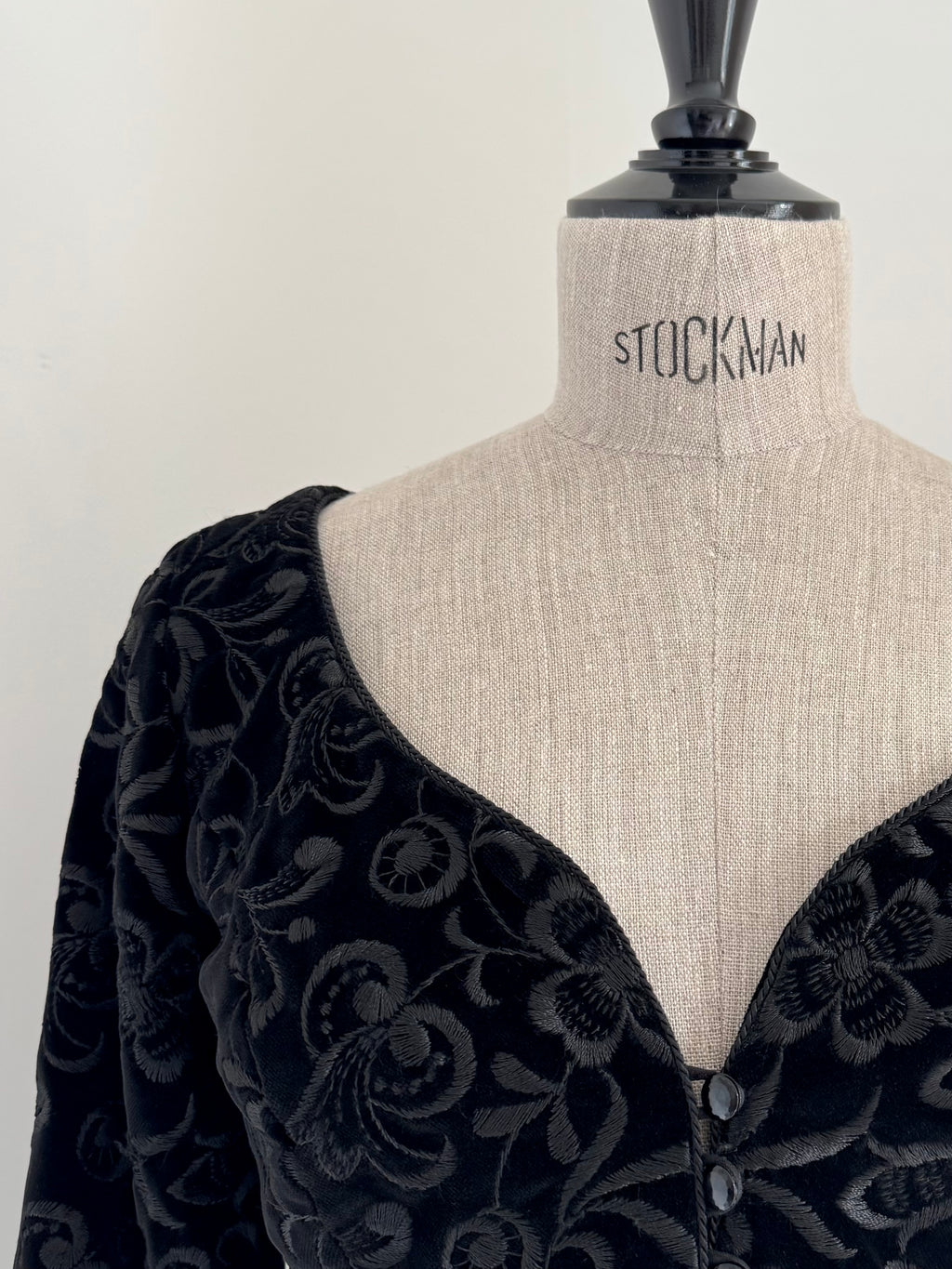1989 Caroline Charles Documented Velvet Evening Jacket
