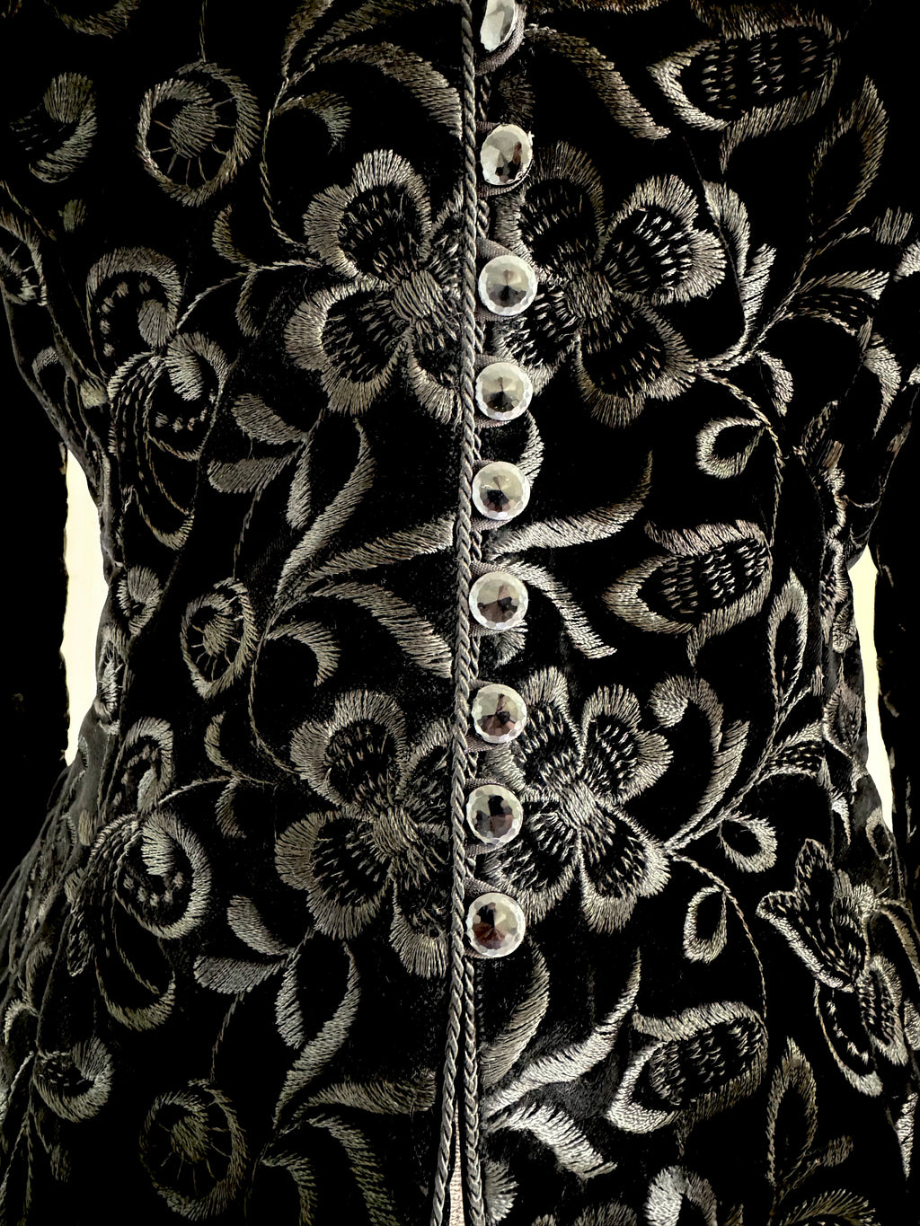 1989 Caroline Charles Documented Velvet Evening Jacket