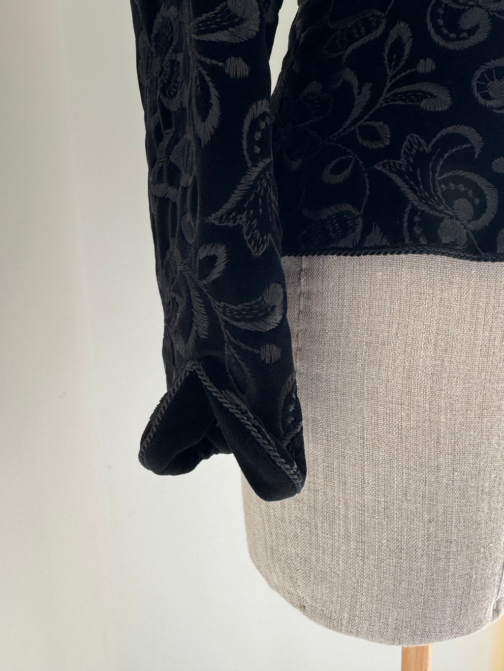 1989 Caroline Charles Documented Velvet Evening Jacket