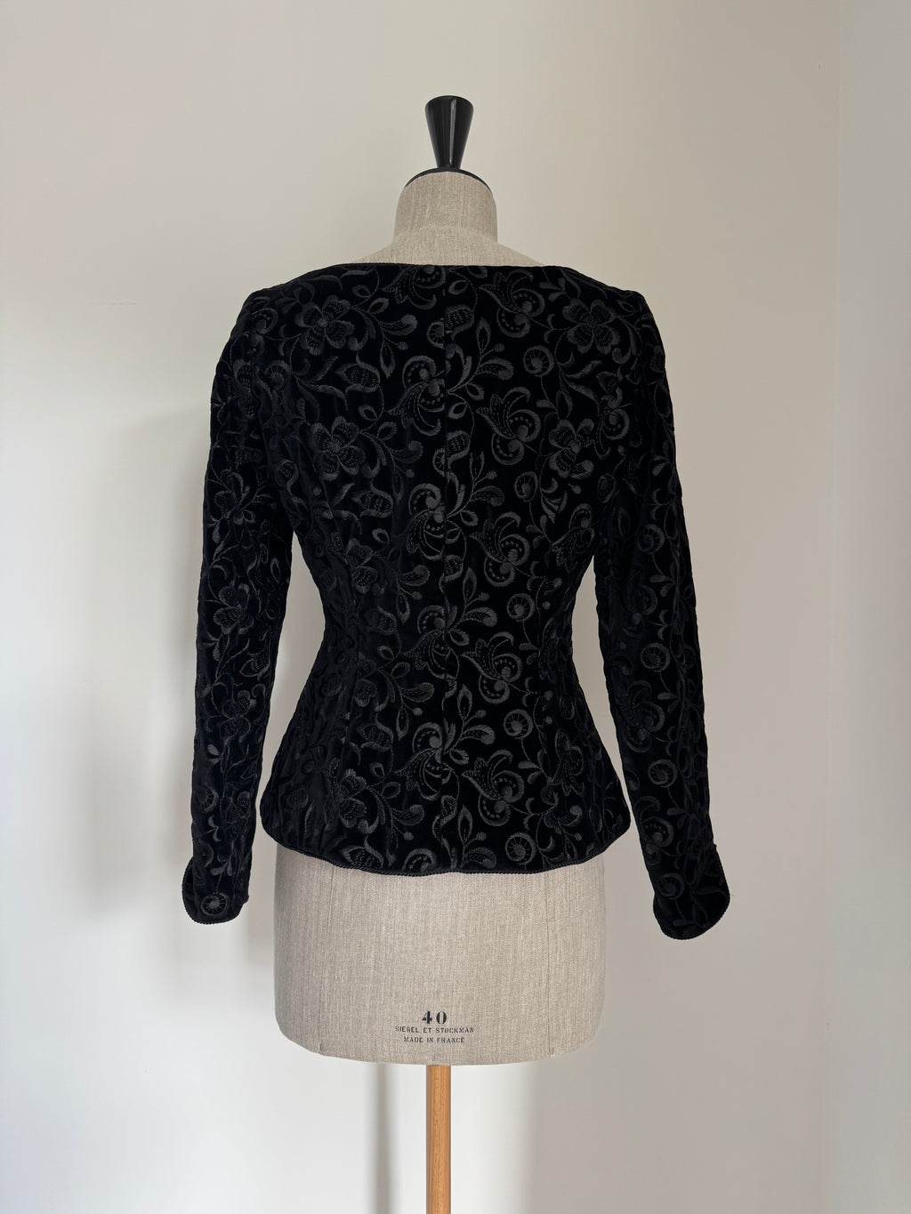1989 Caroline Charles Documented Velvet Evening Jacket