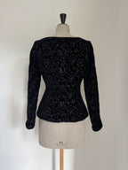1989 Caroline Charles Documented Velvet Evening Jacket