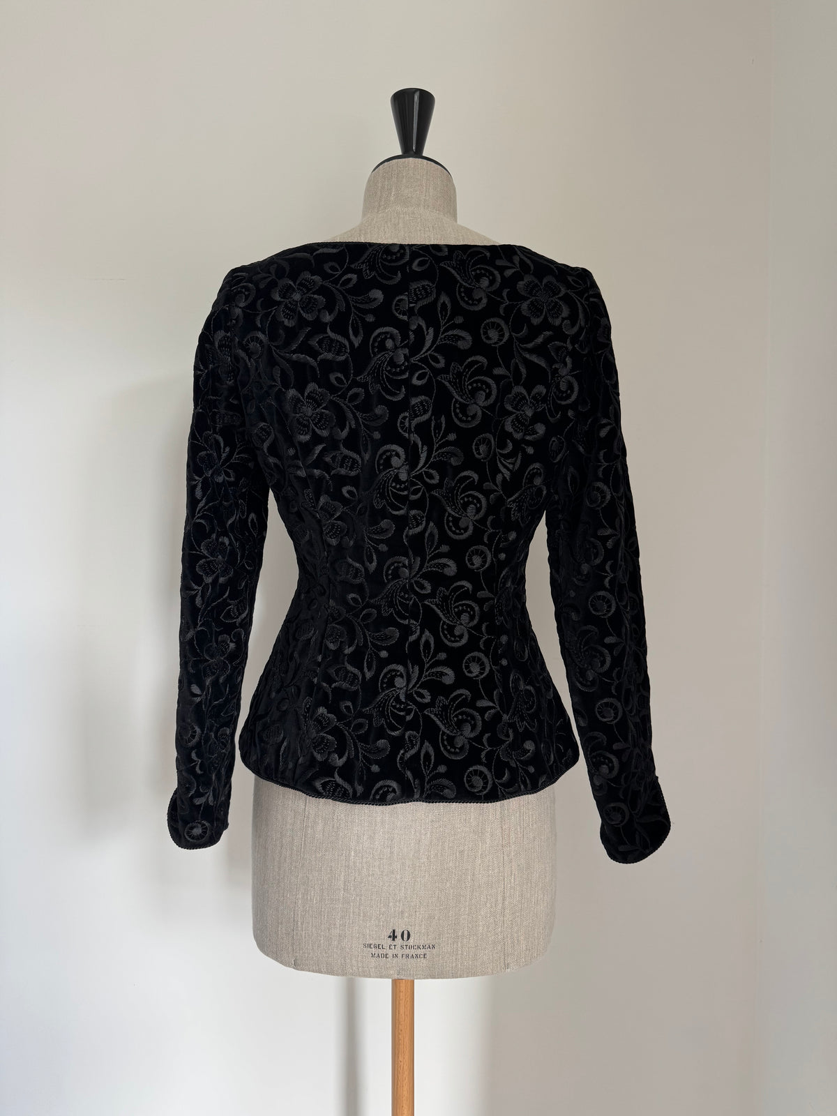 1989 Caroline Charles Documented Velvet Evening Jacket