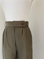 Trussardi Pleated Leather Trousers