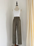 Trussardi Pleated Leather Trousers