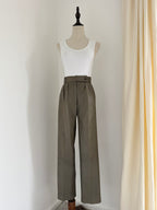 Trussardi Pleated Leather Trousers
