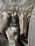 Trussardi Pleated Leather Trousers