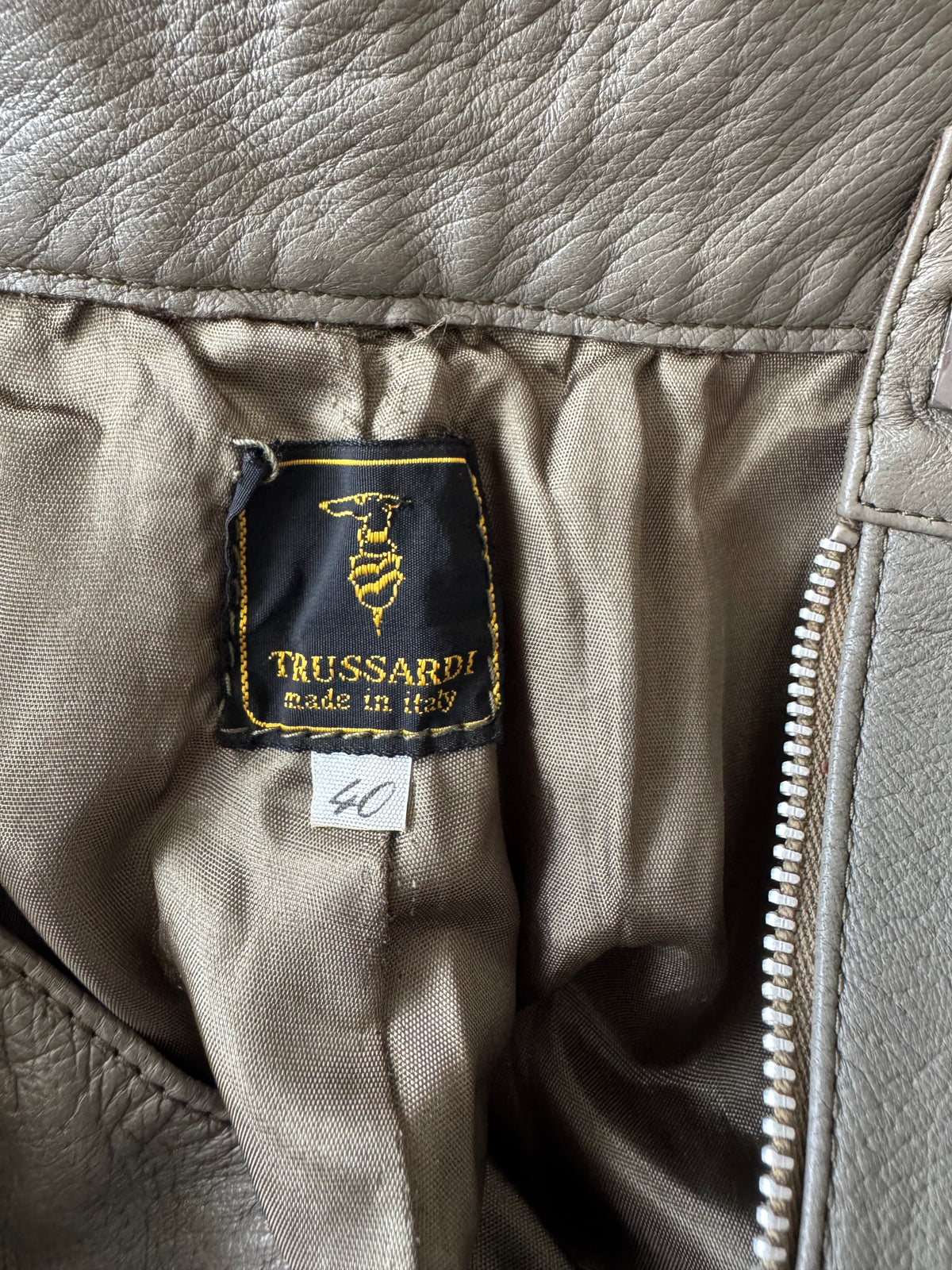 Trussardi Pleated Leather Trousers