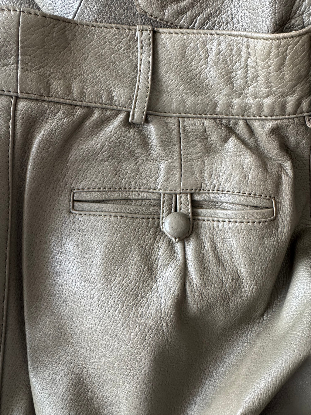 Trussardi Pleated Leather Trousers