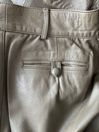 Trussardi Pleated Leather Trousers