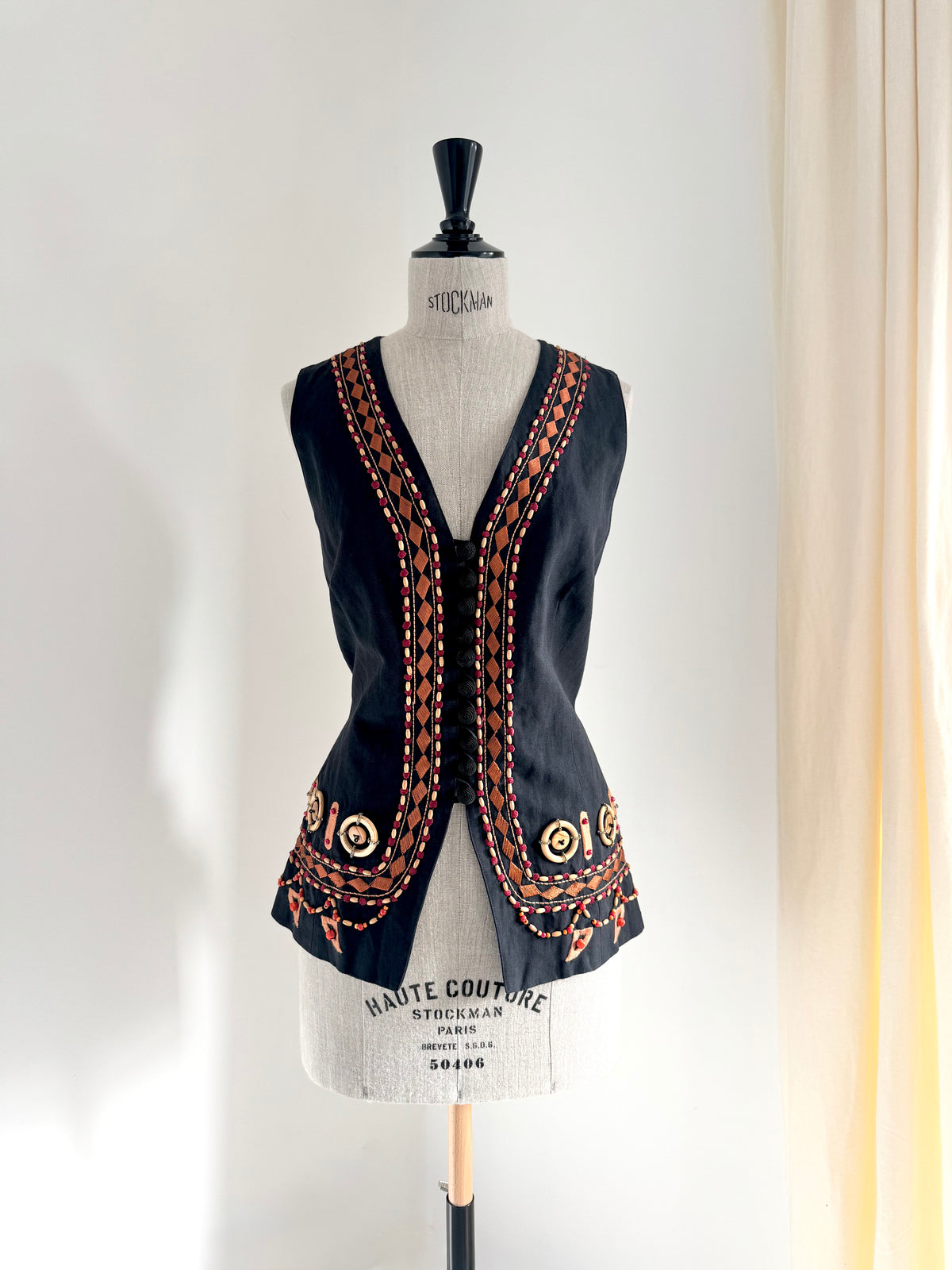1993 Byblos Runway Embellished Waistcoat