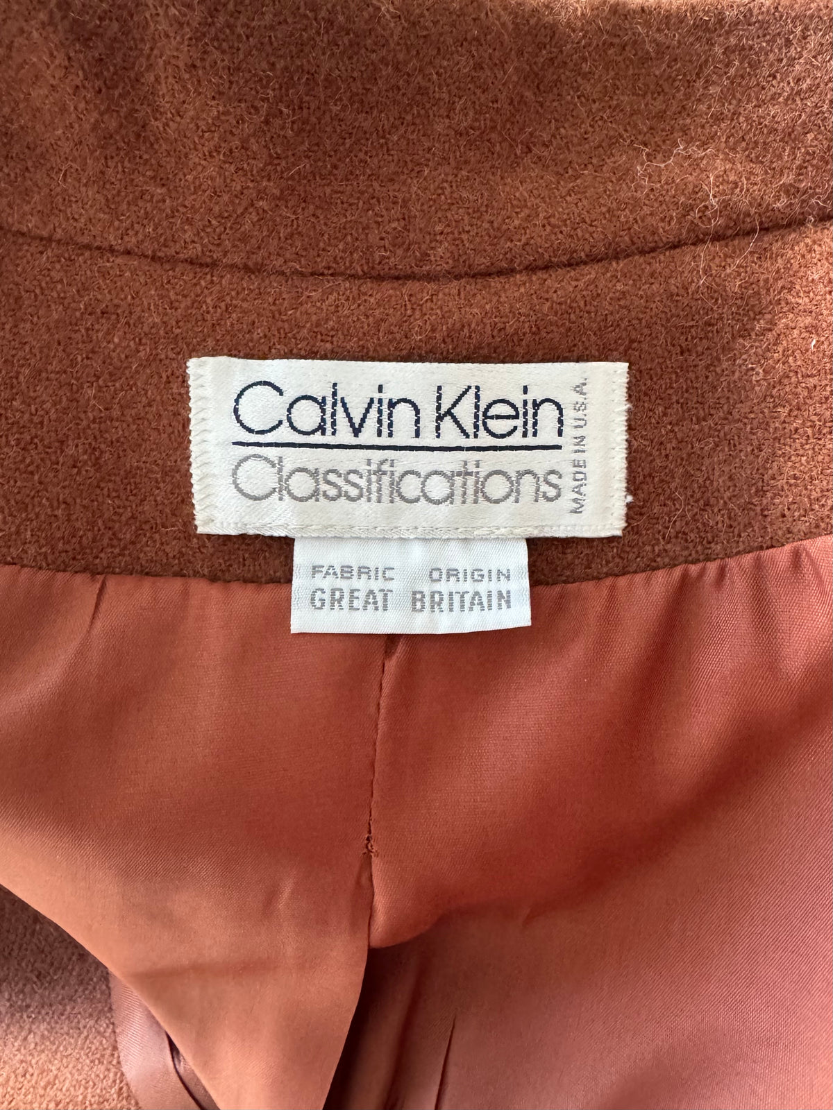 1985 Calvin Klein Wool Jacket