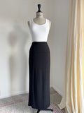 Donna Karan 1990s Black Knit Maxi Skirt