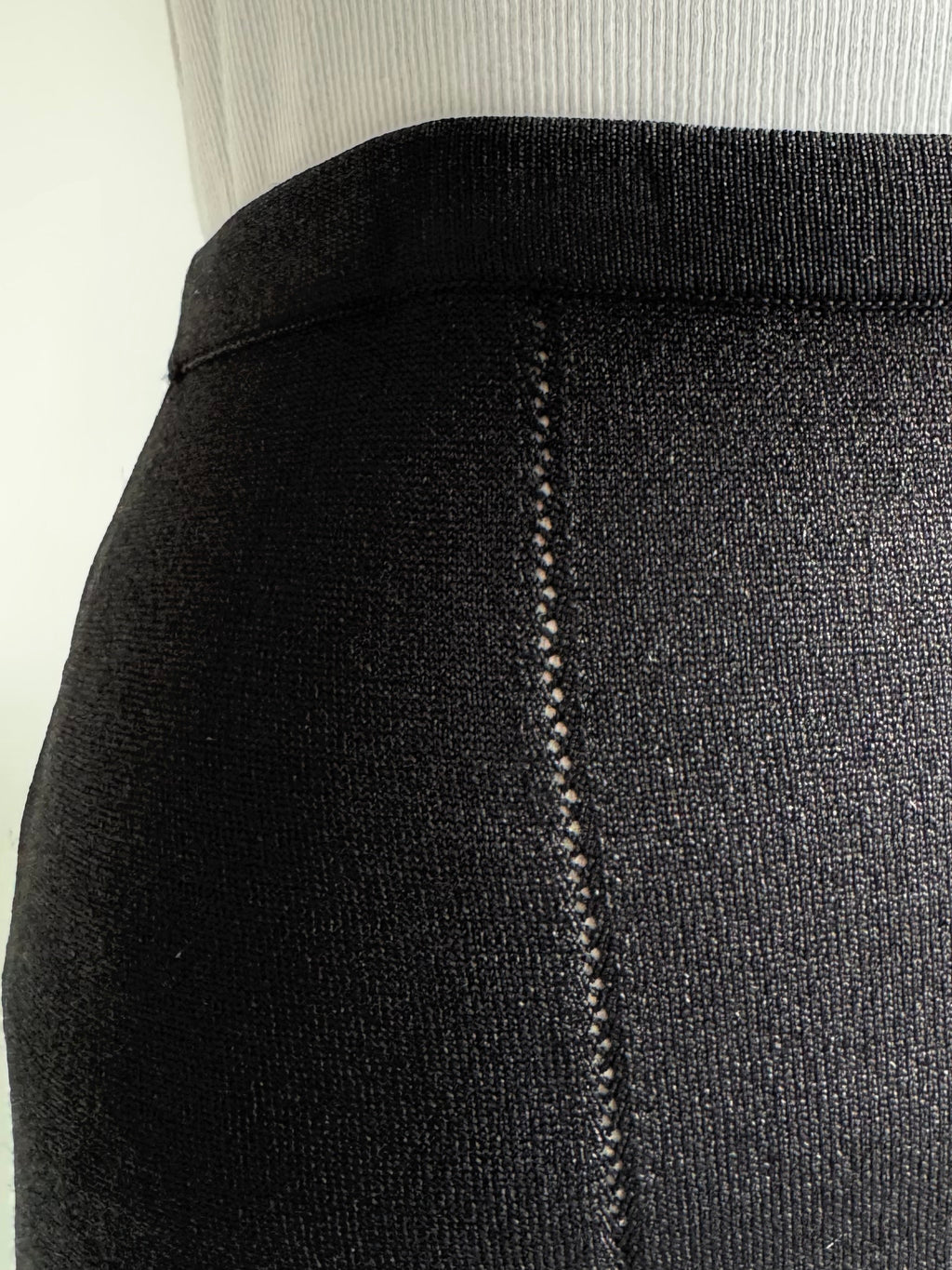 Donna Karan 1990s Black Knit Maxi Skirt