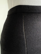 Donna Karan 1990s Black Knit Maxi Skirt