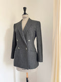 Basile Grey Wool Double-Breasted Blazer