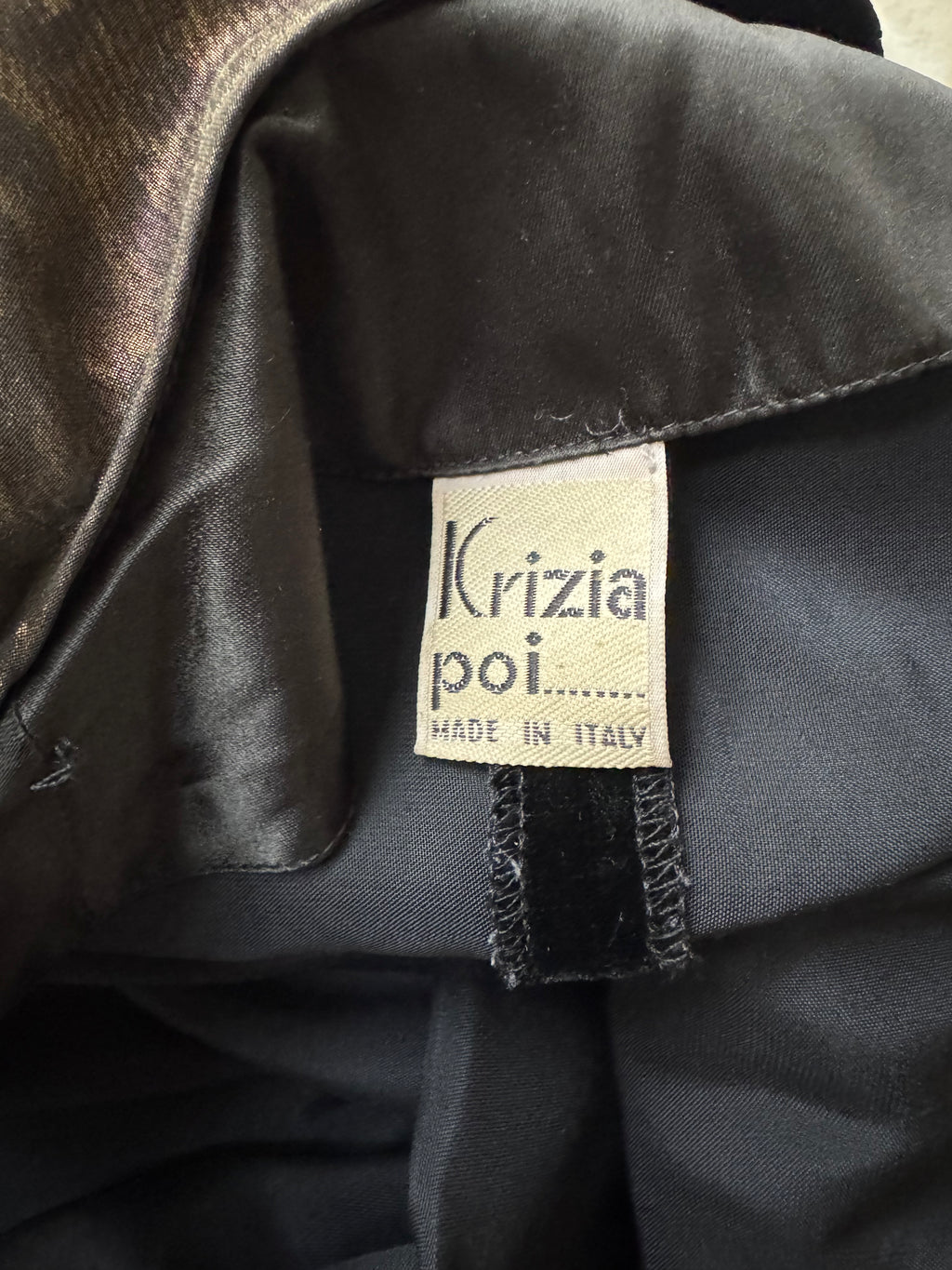 Krizia Black Velvet Dress
