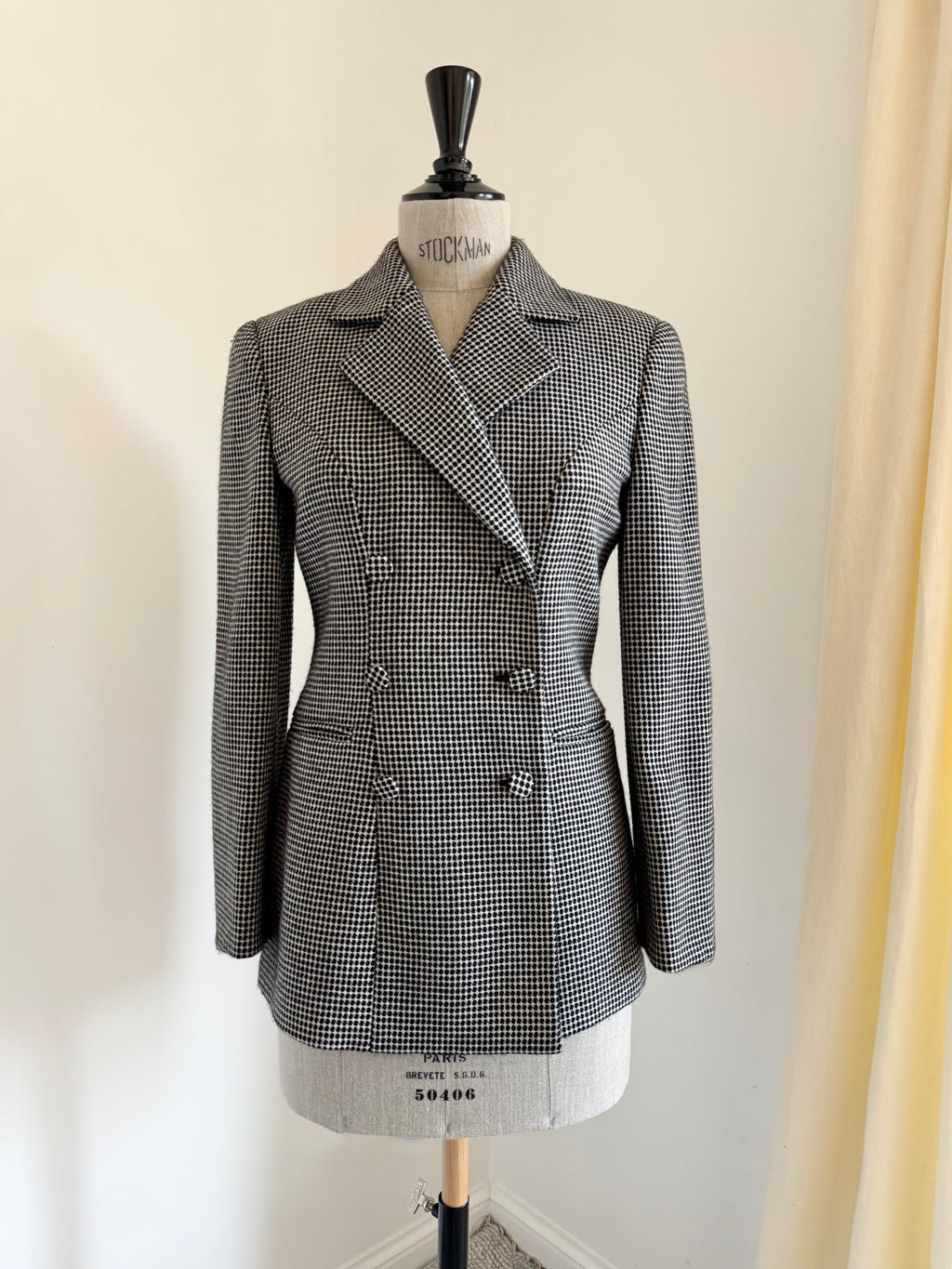 Giorgio Armani Check Cashmere Blazer