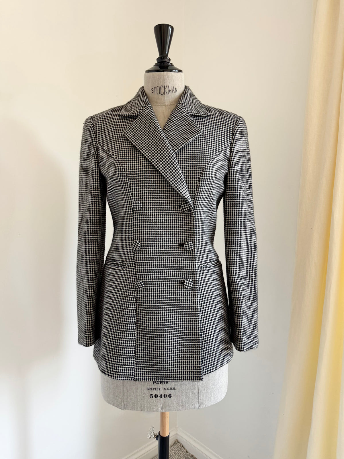 Giorgio Armani Check Cashmere Blazer