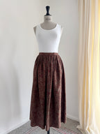 Ralph Lauren Paisley Silk Twill Gathered Midi Skirt