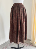 Ralph Lauren Paisley Silk Twill Gathered Midi Skirt