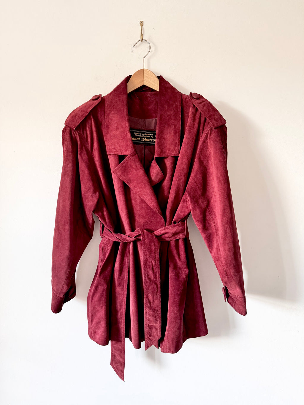 Vintage Belted Janet Ibbotson Suede Jacket