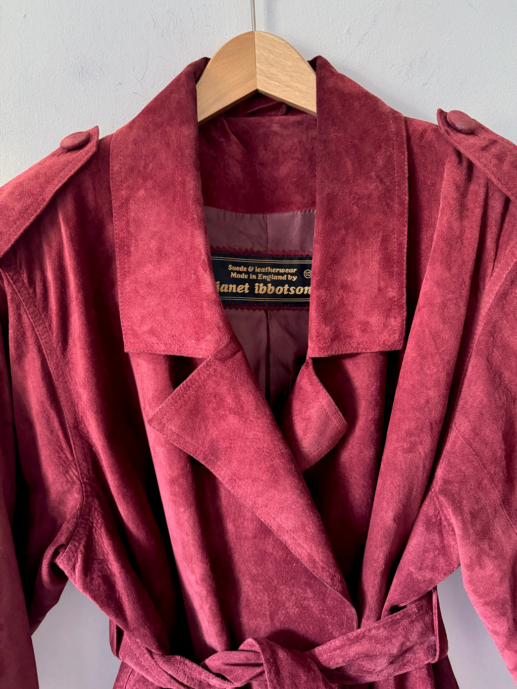 Vintage Belted Janet Ibbotson Suede Jacket
