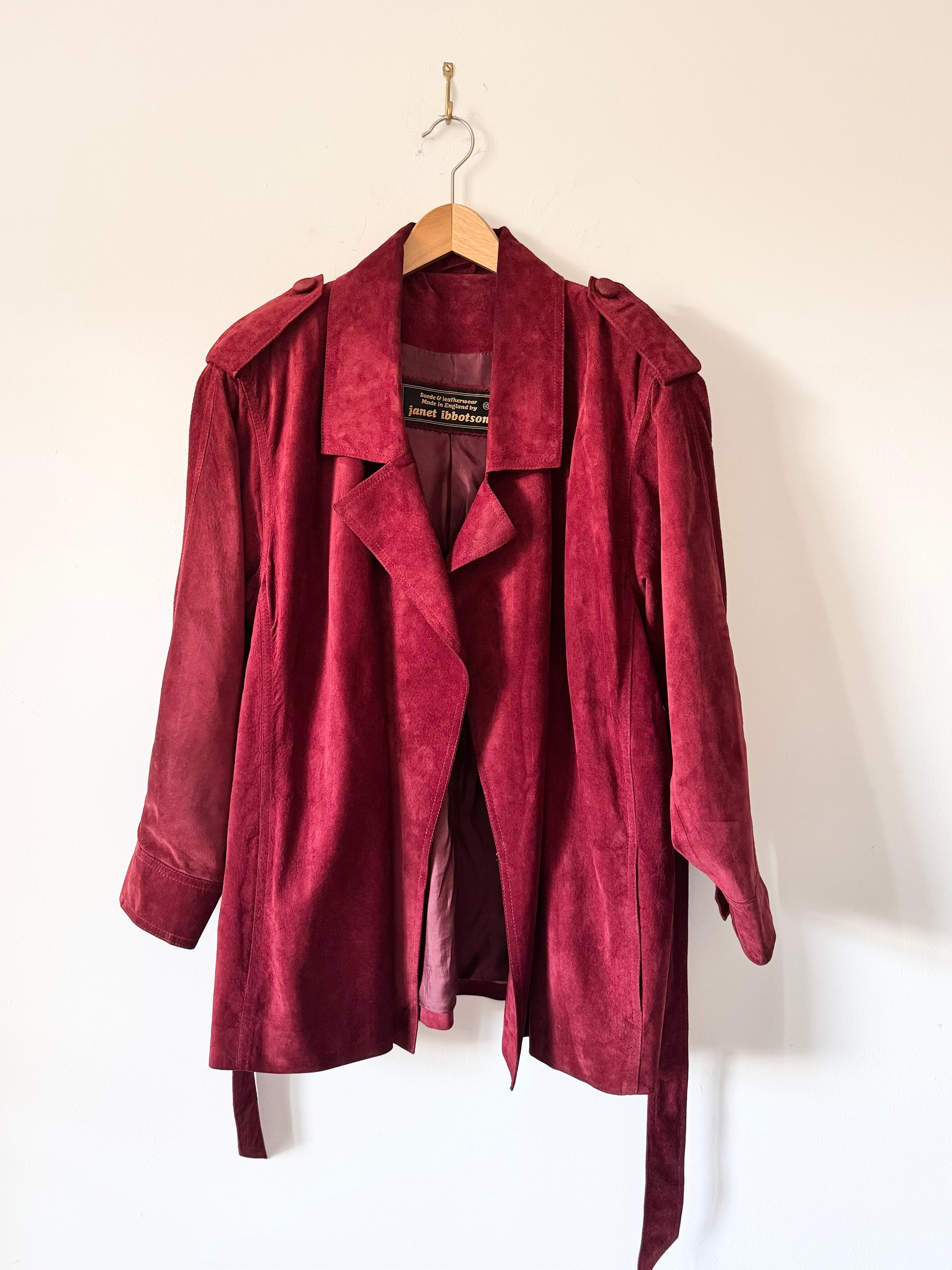 Vintage Belted Janet Ibbotson Suede Jacket