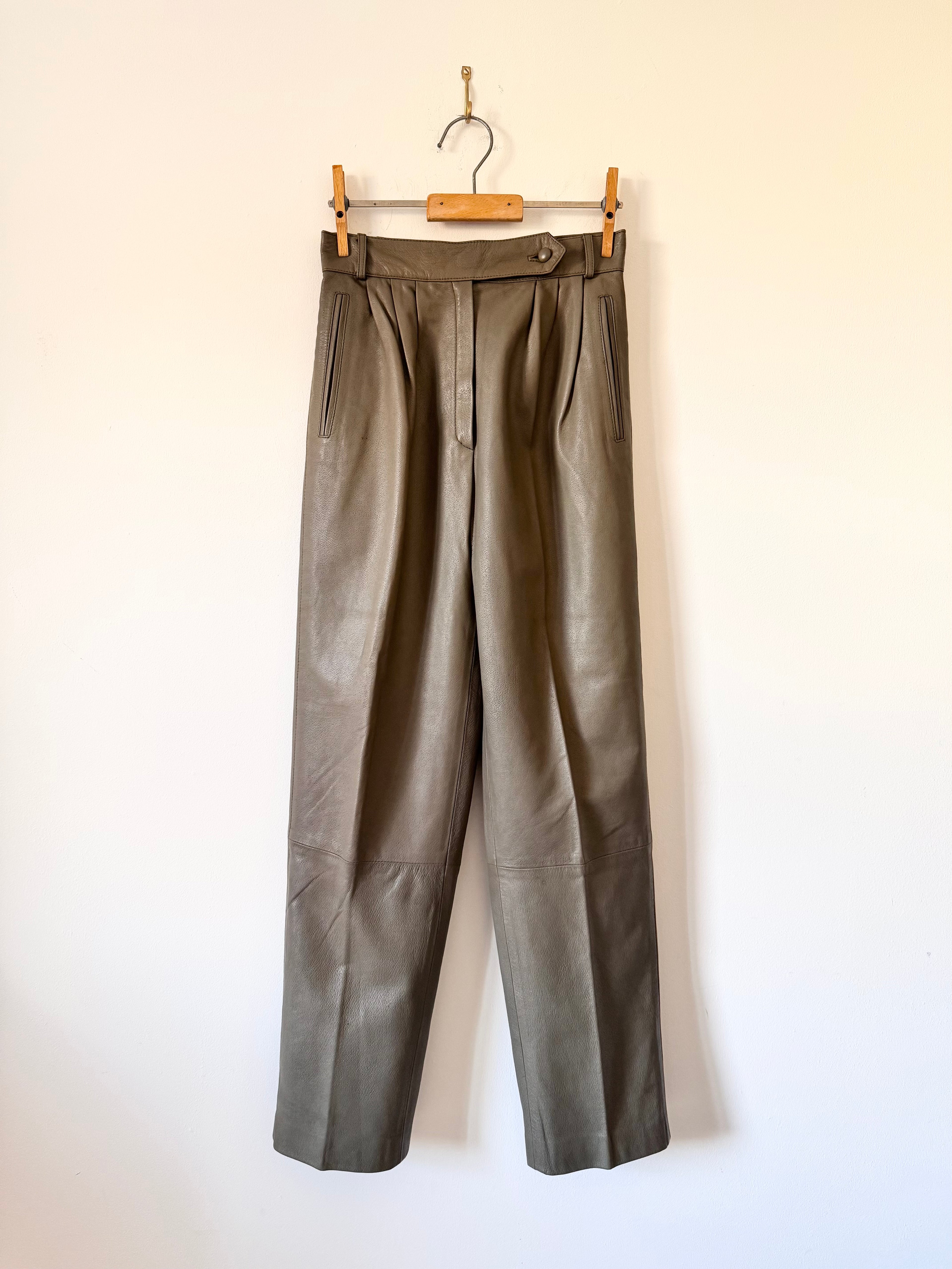 Trussardi Vintage Leather Trousers