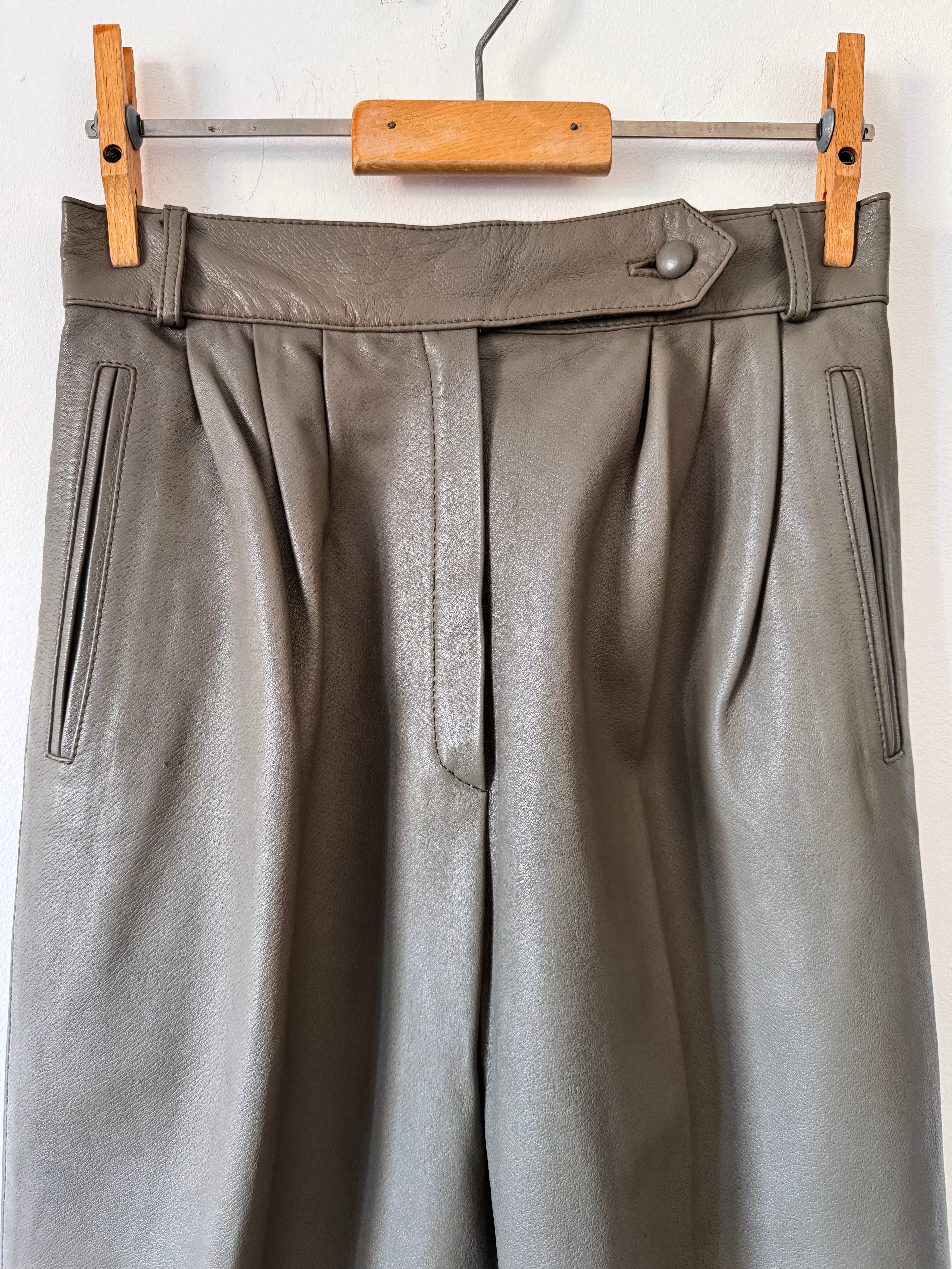Trussardi Vintage Leather Trousers