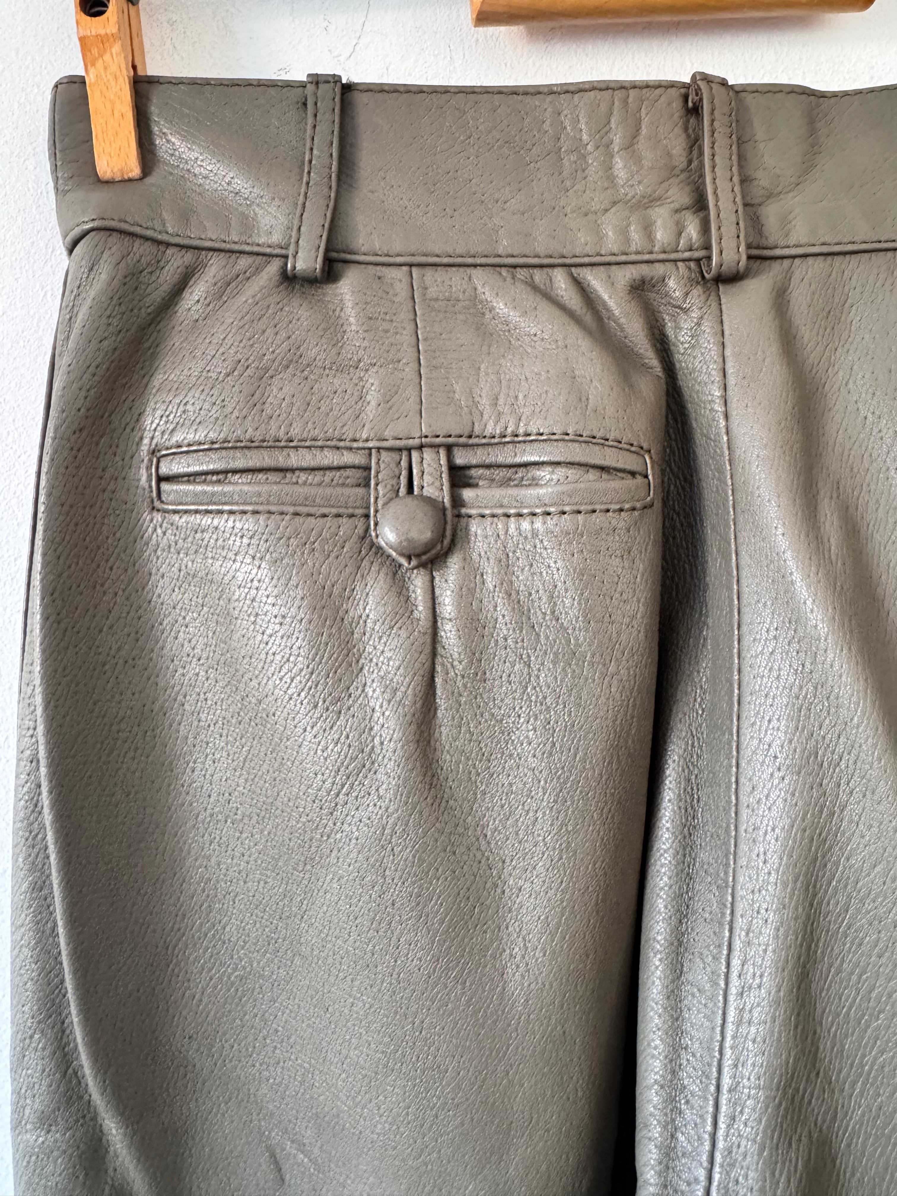 Trussardi Vintage Leather Trousers
