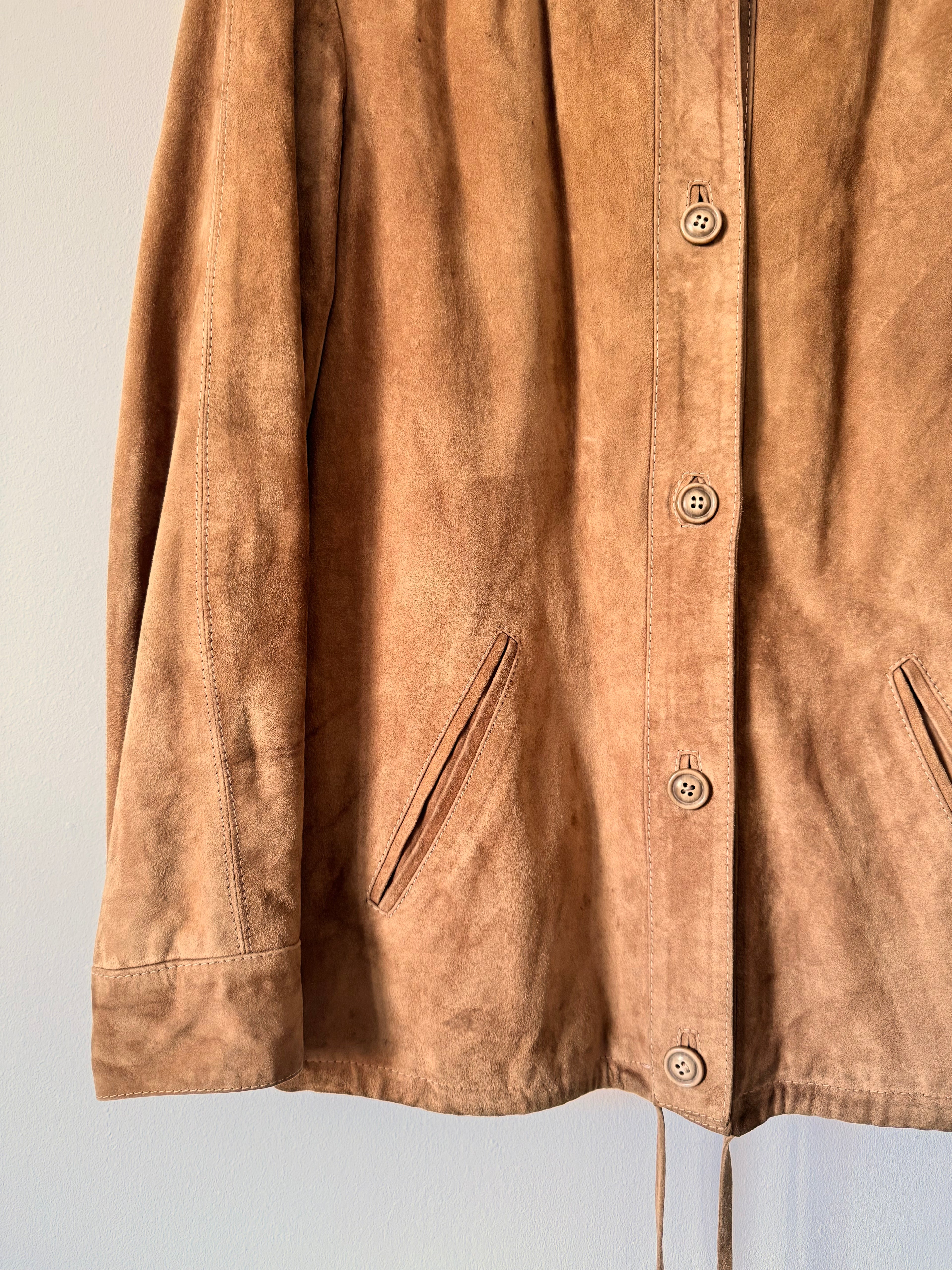 Vintage Suede Shirt Jacket