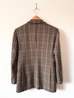 Max Mara Preowned Wool and Cashmere Houndstooth Blazer