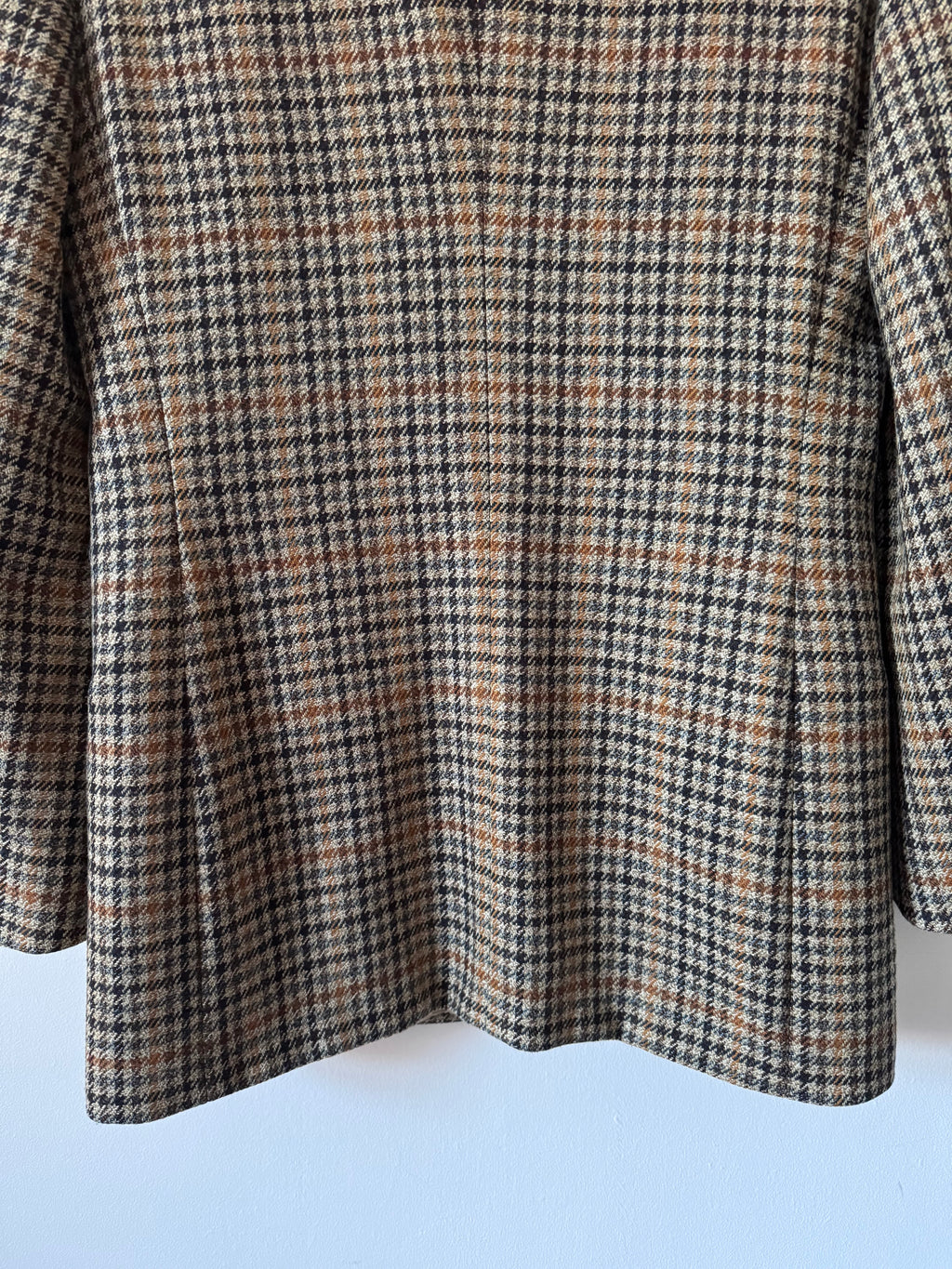 Max Mara Preowned Wool and Cashmere Houndstooth Blazer