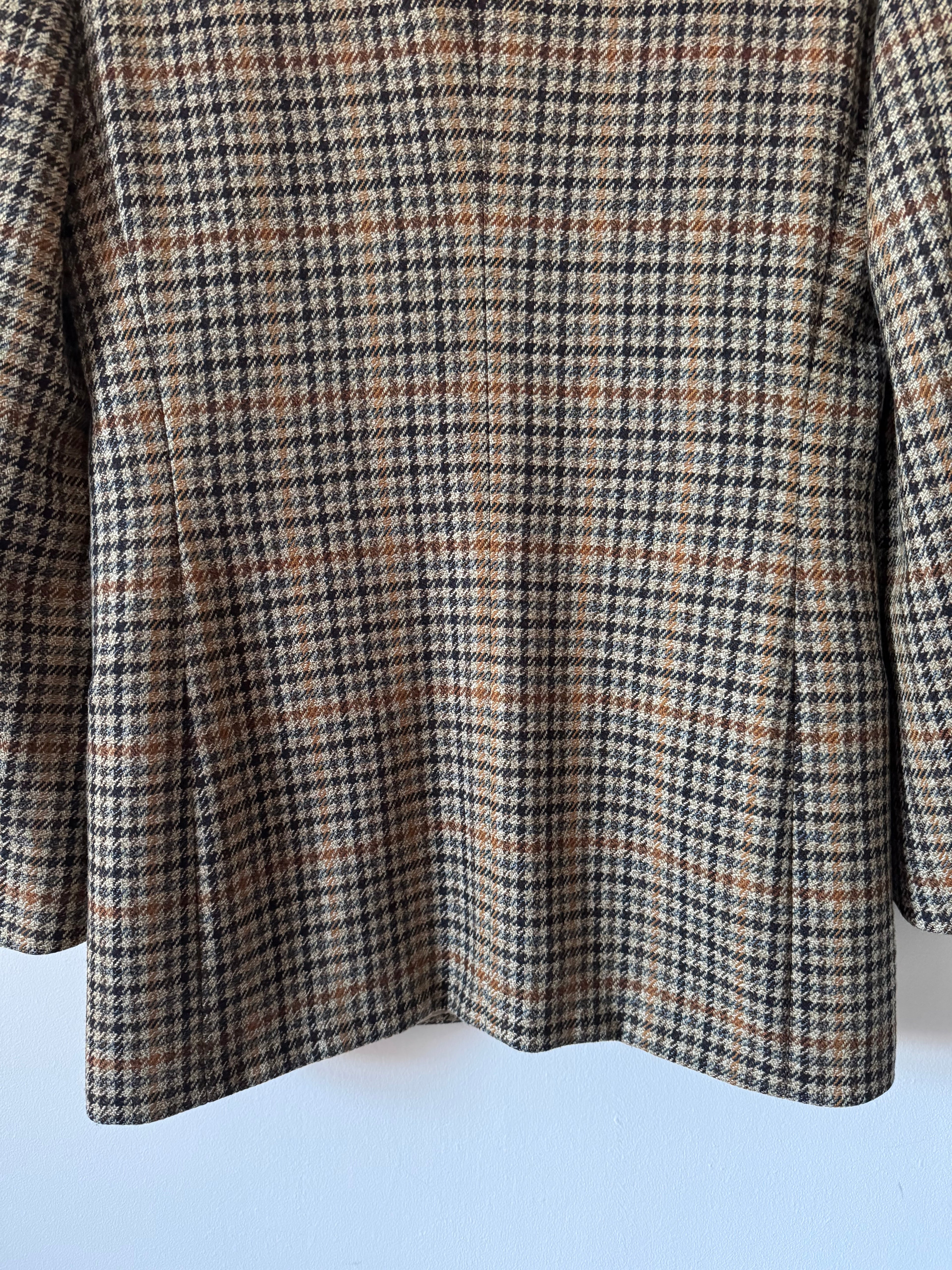 Max Mara Preowned Wool and Cashmere Houndstooth Blazer