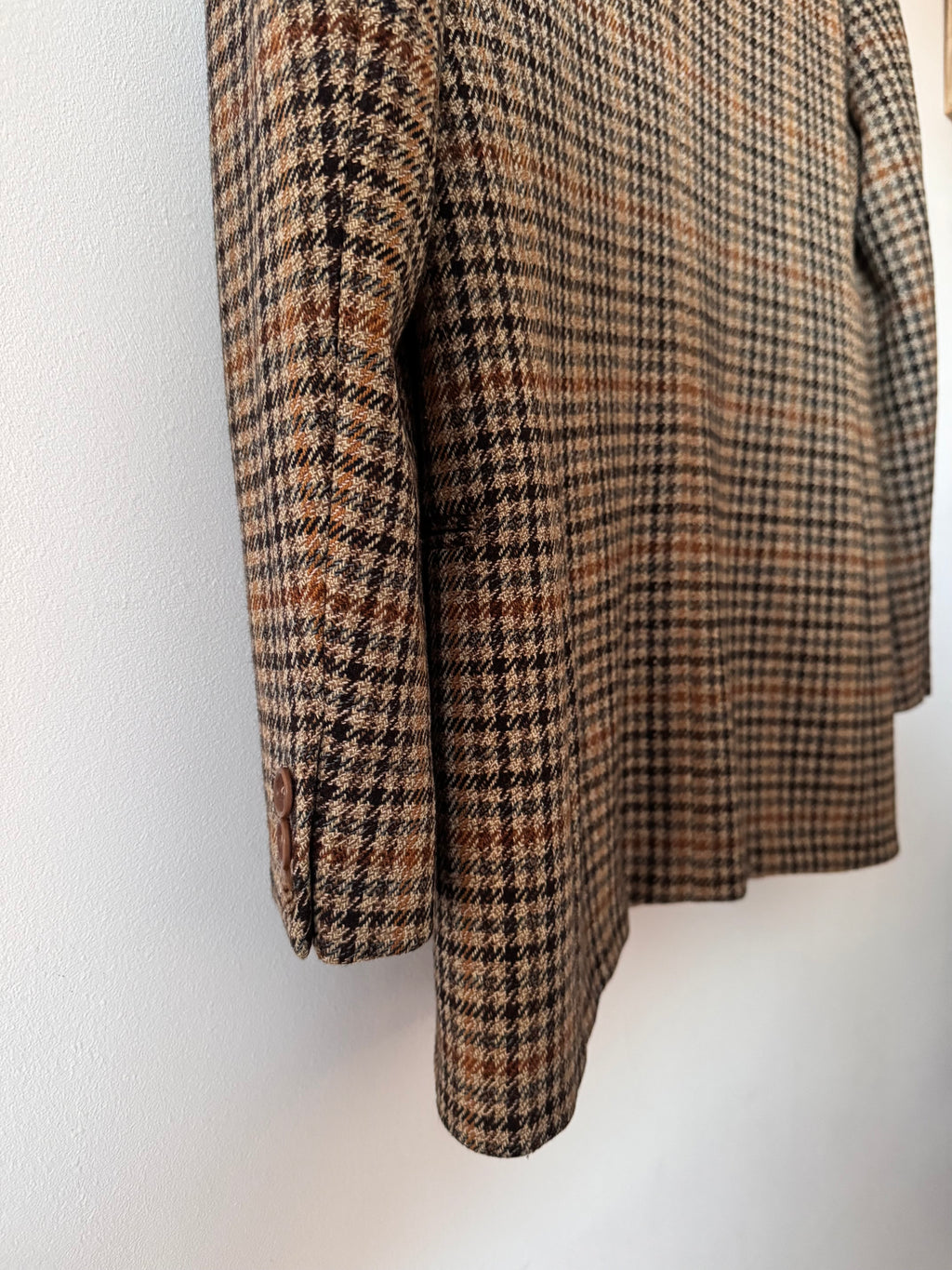Max Mara Preowned Wool and Cashmere Houndstooth Blazer