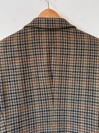 Max Mara Preowned Wool and Cashmere Houndstooth Blazer